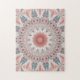 Opvallend Moderne Kaleidoscoop Mandala Fractal Art Legpuzzel