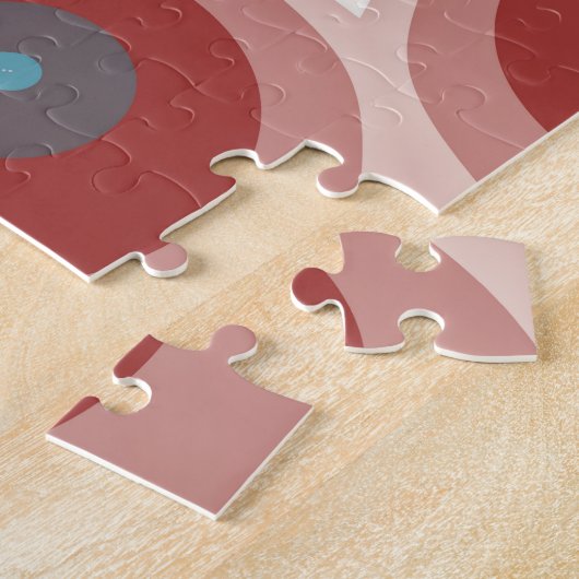 Opvallend Moderne Kaleidoscoop Mandala Fractal Art Legpuzzel (Zijkant)