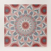 Opvallend Moderne Kaleidoscoop Mandala Fractal Art Legpuzzel (Horizontaal)