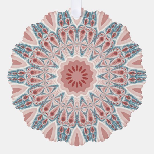 Opvallend Moderne Kaleidoscoop Mandala Fractal Art Ornament Kaart (Voorkant)