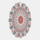 Opvallend Moderne Kaleidoscoop Mandala Fractal Art Ornament Kaart (Rechts)