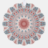 Opvallend Moderne Kaleidoscoop Mandala Fractal Art Ornament Kaart (Achterkant)