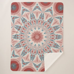 Opvallend Moderne Kaleidoscoop Mandala Fractal Art Sherpa Deken