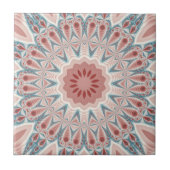 Opvallend Moderne Kaleidoscoop Mandala Fractal Art Tegeltje (Voorkant)