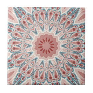 Opvallend Moderne Kaleidoscoop Mandala Fractal Art Tegeltje