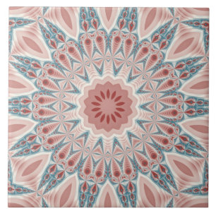 Opvallend Moderne Kaleidoscoop Mandala Fractal Art Tegeltje