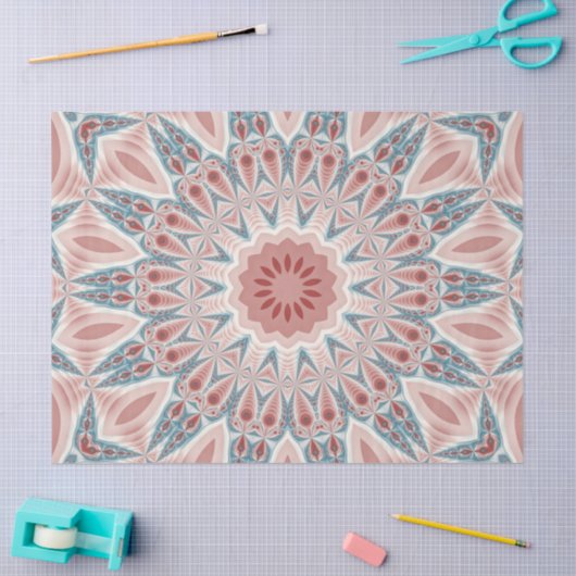 Opvallend Moderne Kaleidoscoop Mandala Fractal Art Tissuepapier (Craft)