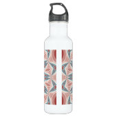 Opvallend Moderne Kaleidoscoop Mandala Fractal Art Waterfles (Achterkant)