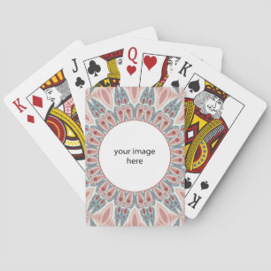 Opvallend Moderne Kaleidoscope Mandala Art Own Fot Pokerkaarten