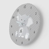 Opvallend monogram olifant pokpunten grote klok (Hoek)