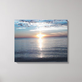 Opvallend mooi foto van de zonsondergang canvas afdruk