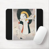 Opvallend mooi schilderij van Japanse vrouw Muismat (Met muis)