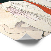 Opvallend mooi schilderij van Japanse vrouw Poster (Hoek)