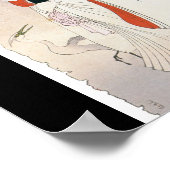 Opvallend mooi schilderij van Japanse vrouw Poster (Hoek)