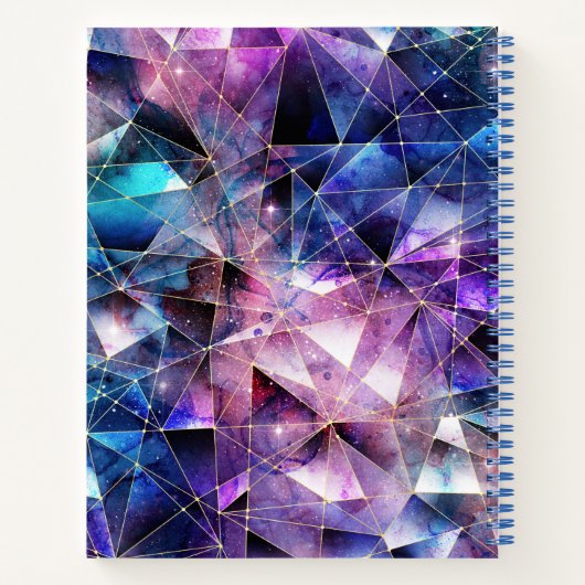 Opvallend Multicolor edelsteen goud Notitieboek (Achterkant)