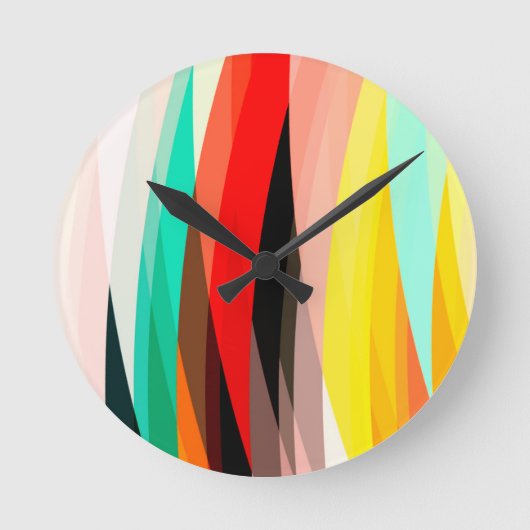 Opvallend Multicolored Ronde Klok (Voorkant)