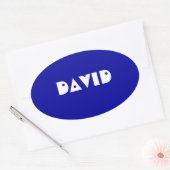 Opvallend naamplaatje sjabloon ovale sticker (Envelop)