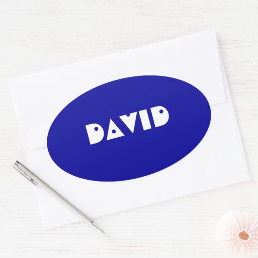 Opvallend naamplaatje sjabloon ovale sticker (Envelop)