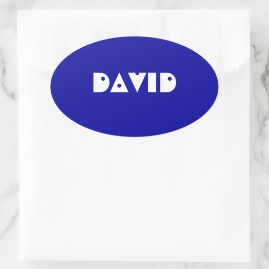 Opvallend naamplaatje sjabloon ovale sticker (Tas)