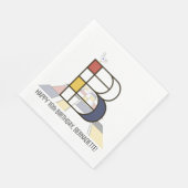 Opvallend neoplasticisme Style Monogram. Brief B Servet (Hoek)