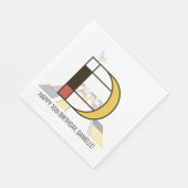 Opvallend neoplasticisme Style Monogram. Brief D Servet (Hoek)