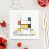 Opvallend neoplasticisme Style Monogram. Brief H Servet (Insitu)