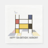 Opvallend neoplasticisme Style Monogram. Brief H Servet (Voorkant)