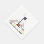 Opvallend neoplasticisme Style Monogram. Brief I Servet (Hoek)