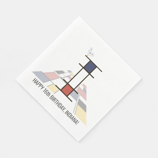 Opvallend neoplasticisme Style Monogram. Brief I Servet (Hoek)