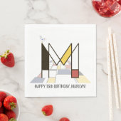 Opvallend neoplasticisme Style Monogram. Brief M Servet (Insitu)