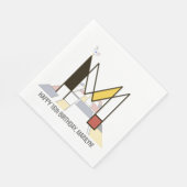 Opvallend neoplasticisme Style Monogram. Brief M Servet (Hoek)