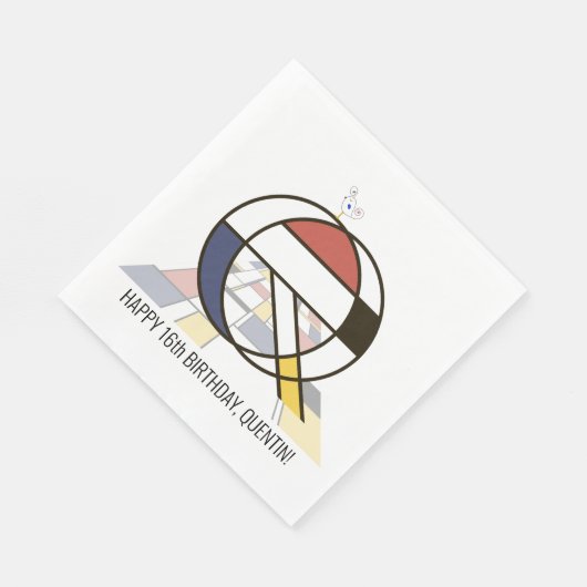 Opvallend neoplasticisme Style Monogram. Brief Q Servet (Hoek)