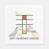 Opvallend neoplasticisme Style Monogram. Brief T Servet (Voorkant)