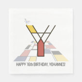 Opvallend neoplasticisme Style Monogram. Brief Y Servet (Voorkant)