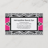 Opvallend opgerold zwart art deco Chevron Pattern Visitekaartje (Achterkant)