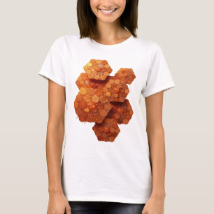 Opvallend oranje ABSTRACTE KUNST Artistiek motief T-shirt