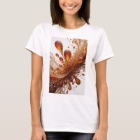 Opvallend oranje ABSTRACTE KUNST Maatwerk T-shirt
