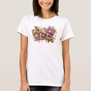 Opvallend oranje ABSTRACTE KUNST Modeprint T-shirt
