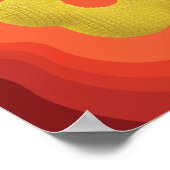 Opvallend Oranje Flower Art Poster - Square Design (Hoek)