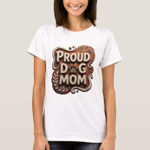 Opvallend Oranje TROTS HOND MOEDER Stout Design T-shirt