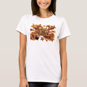 Opvallend oranje WIJN AFSPRAAK GEPLAND Grafische T T-shirt