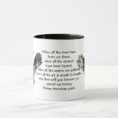 Opvallend Owl Respect de Aarde Native American Mok (Midden)