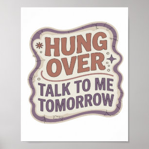 Opvallend paars HANGEND OVER PRAAT MORGEN MET ME D Poster