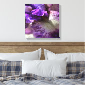Opvallend Paars, Violet en Mauve Iris Abstract Canvas Afdruk (Insitu (Slaapkamer))