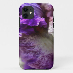 Opvallend Paars, Violet en Mauve Iris Abstract iPhone 11 Hoesje