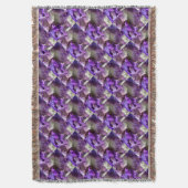 Opvallend Paars, Violet en Mauve Iris Abstract Deken (Voorkant Verticaal)