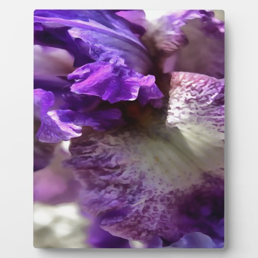 Opvallend Paars, Violet en Mauve Iris Abstract Fotoplaat (Voorkant)