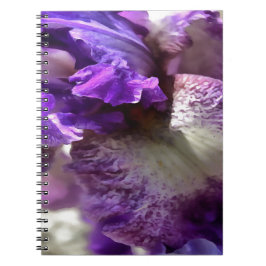 Opvallend Paars, Violet en Mauve Iris Abstract Notitieboek