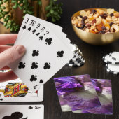 Opvallend Paars, Violet en Mauve Iris Abstracte Pokerkaarten (Insitu)