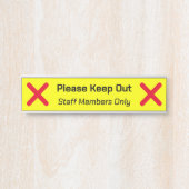 Opvallend "Please Keep Out"-teken Deurbordje (Voorkant)